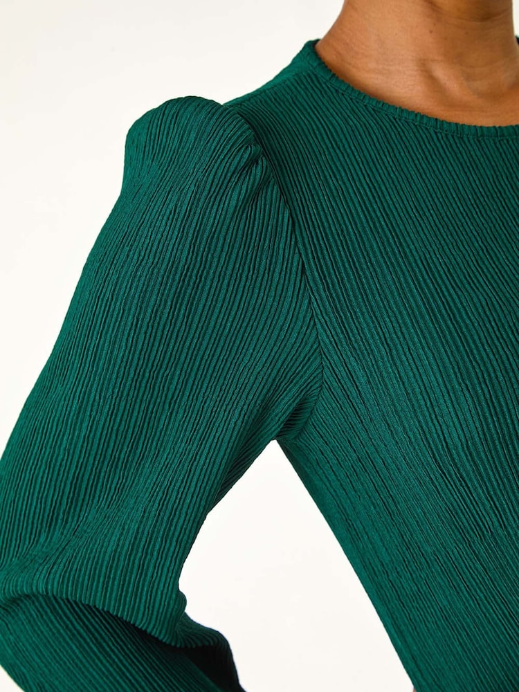 Verde - Roman Petite Textured Swing Stretch Dress - Imagen 5 de 5 Verde - Roman Petite Textured Swing Stretch Dress - Imagen 5 de 5