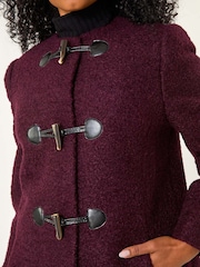 Roman Red Petite Textured Boucle Coat - Image 5 of 5