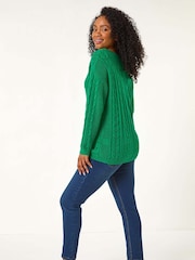 Roman Green Petite V-Neck Knit Jumper - Image 3 of 5