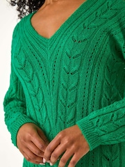 Roman Green Petite V-Neck Knit Jumper - Image 5 of 5