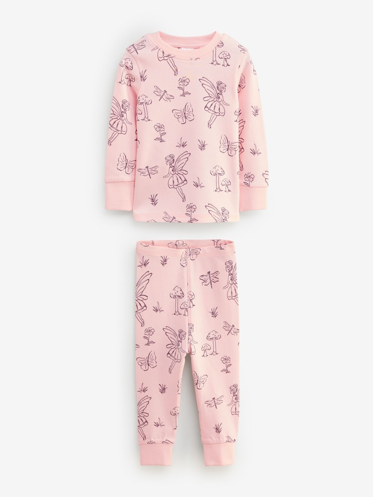 Pink Snuggle Fairy 100% Cotton Pyjamas - Image 1 of 1