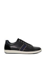 Dune London Black Trint Webbing Stripe Retro Trainers - Image 2 of 6