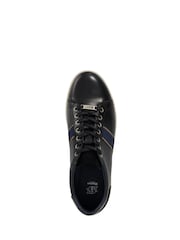 Dune London Black Trint Webbing Stripe Retro Trainers - Image 5 of 6