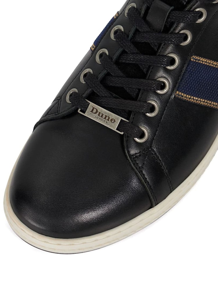 Schwarz - Dune London Trint Webbing Stripe Retro Trainers - Bild 6 von 6 Schwarz - Dune London Trint Webbing Stripe Retro Trainers - Bild 6 von 6