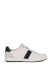 Dune London White Trint Webbing Stripe Retro Trainers - Image 1 of 6