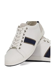 Dune London White Trint Webbing Stripe Retro Trainers - Image 5 of 6