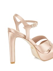 Dune London Natural Mayve Cutout Satin Platform Heels - Image 6 of 6
