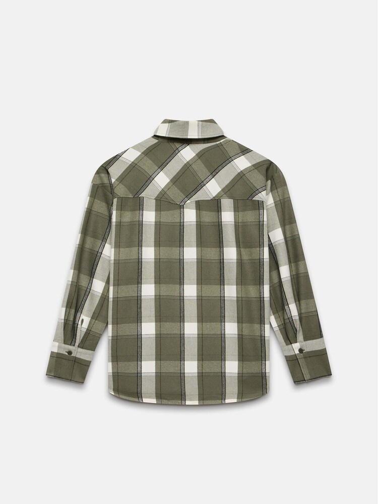 Mint Velvet Khaki Green Western Checked Shirt - Image 7 of 7