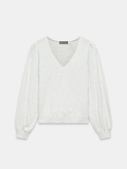 Mint Velvet Grey V-Neck Jumper - Image 6 of 7
