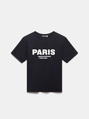 Mint Velvet Black 100% Cotton Paris T-Shirt - Image 6 of 7