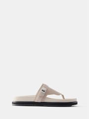 Mint Velvet White Chunky Flip Flop Sandals - Image 1 of 2