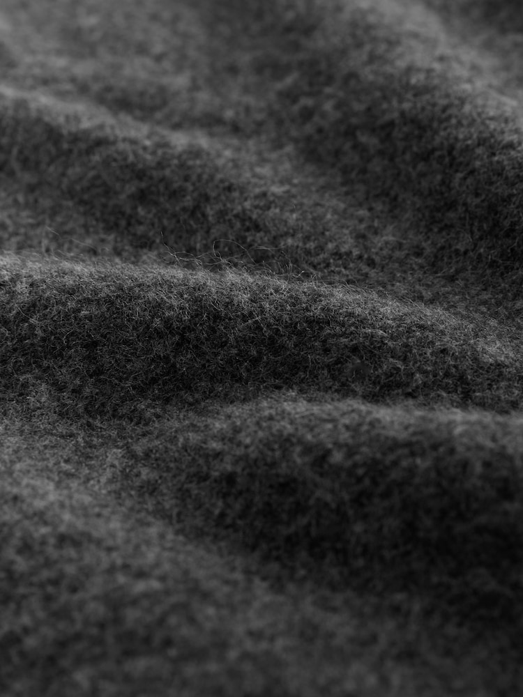 Gri cenuşiu - Relaxed Fit Cosy Guler rotund Tricotat Maiou Tricotat cu Lână - Image 6 of 7