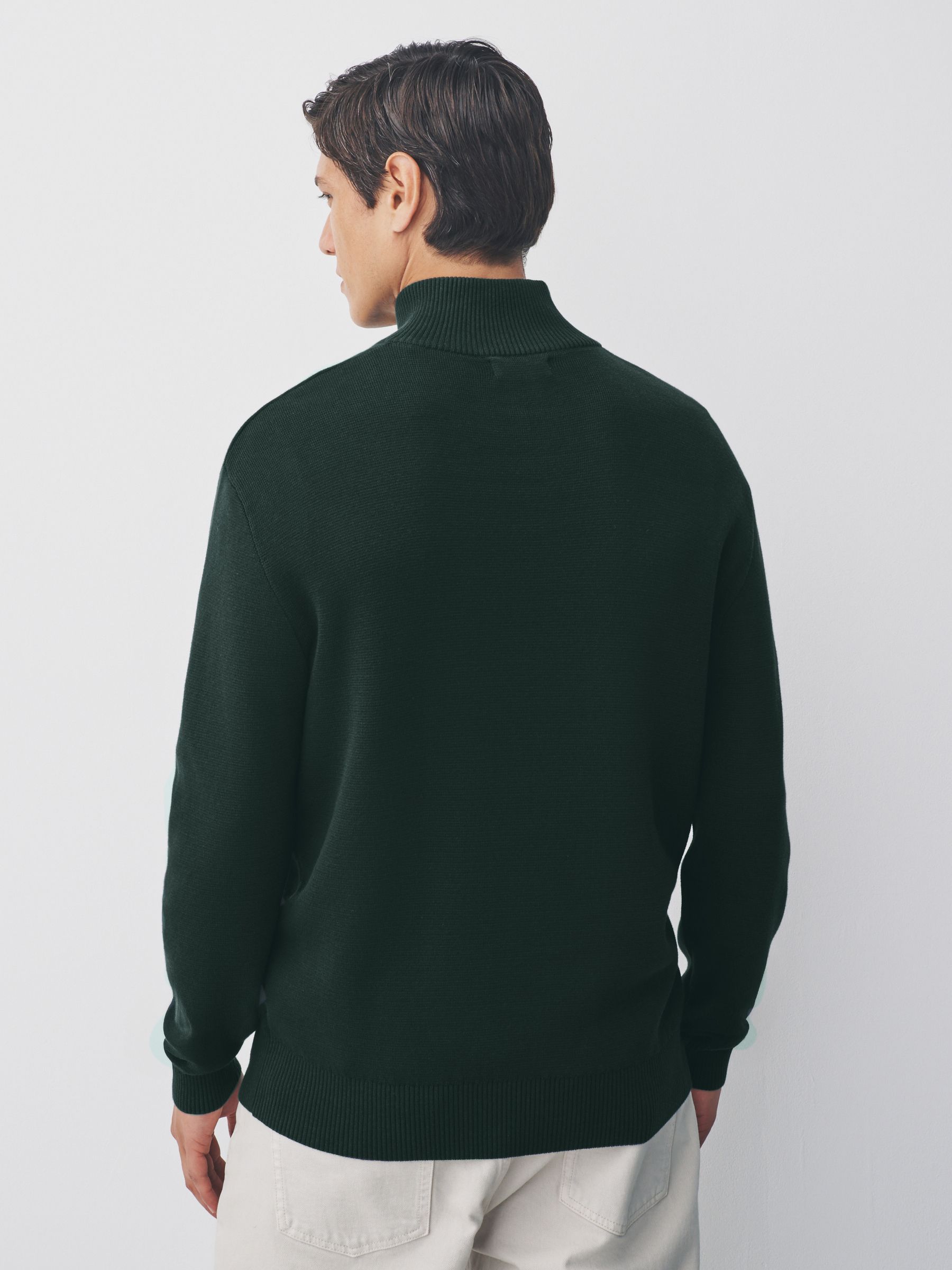 Buy Dark Green Plain Quarter Zip Jumper from Next USA