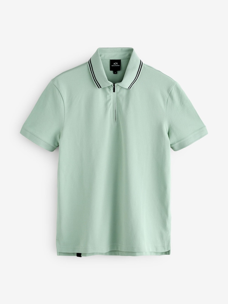 Armani Exchange Regular Fit Tipped Detail Polo Shirt - Image 1 of 1