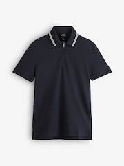 Armani Exchange Regular Fit Tipped Detail Polo Shirt - Image 1 of 1