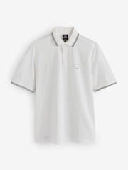 Armani Exchange Regular Fit Tipped Detail Polo Shirt - Image 1 of 1