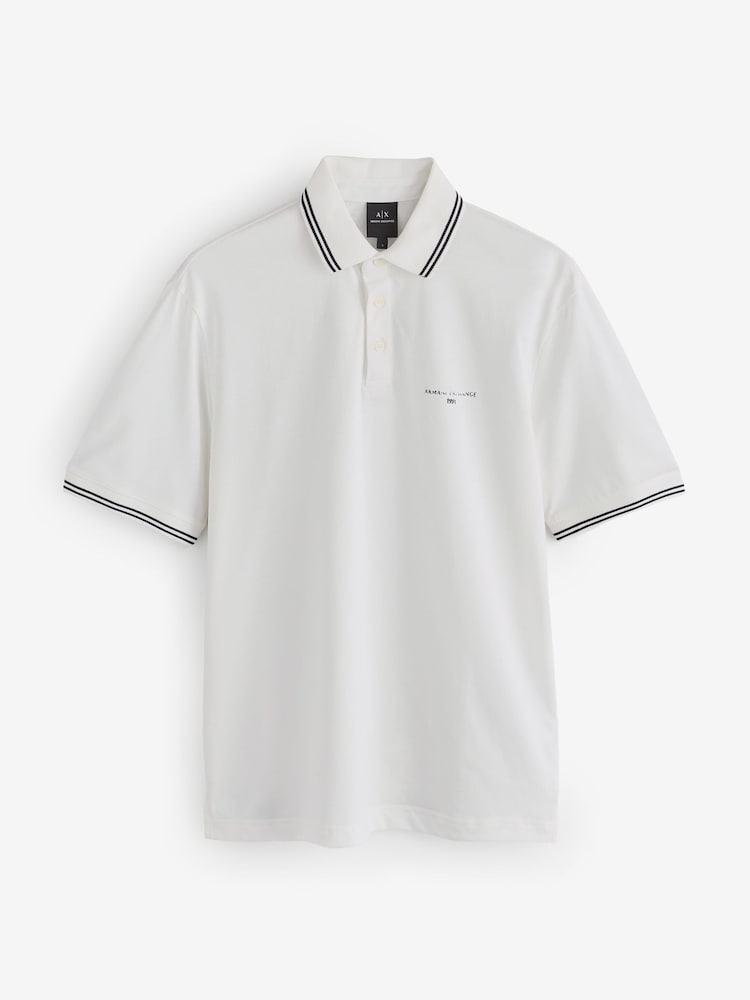 Armani Exchange Regular Fit Tipped Detail Polo Shirt - Image 1 of 1