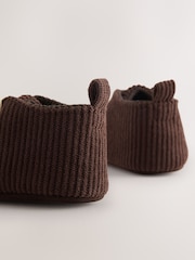 Chocolate Brown Cord Baby Shoes (0-2mths) - Image 5 of 5