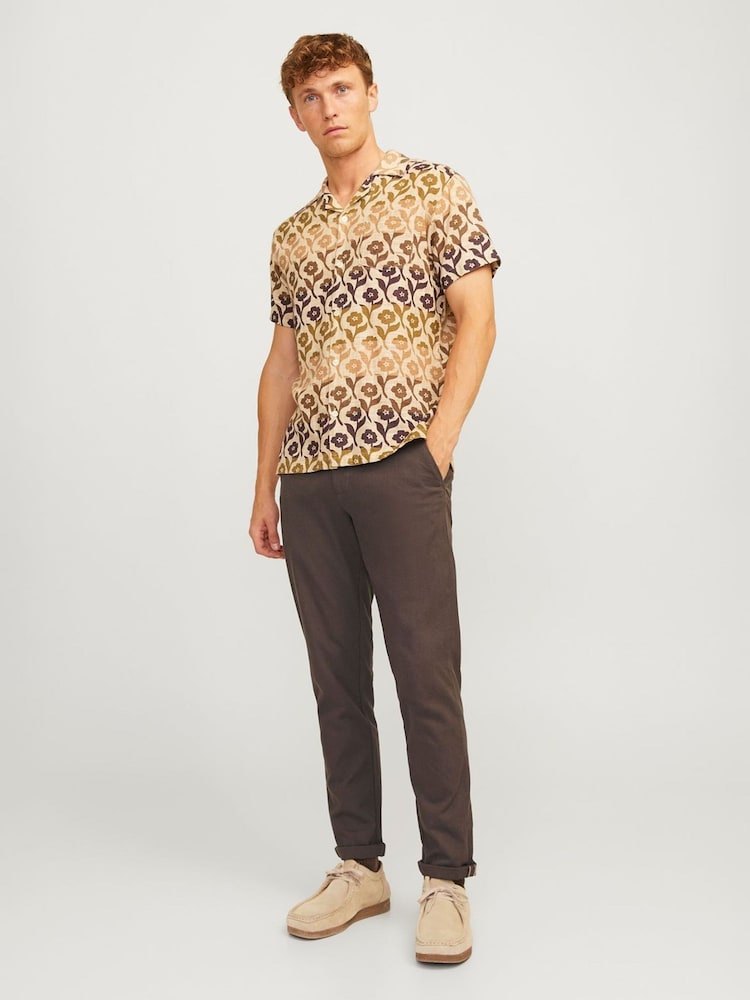 JACK & JONES Brown Marco Trousers - Image 1 of 6 JACK & JONES Brown Marco Trousers - Image 1 of 6
