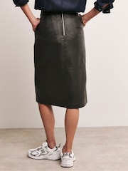 Anthology By JD Williams Black Leather Midi Skirt - Image 4 of 4