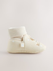 Neutral I Love Mummy/Daddy Baby Sock Top Bootie Shoes (0-18mths) - Image 3 of 7