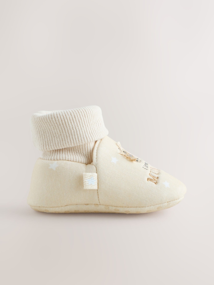 Neutral I Love Mummy/Daddy Baby Sock Top Bootie Shoes (0-18mths) - Image 3 of 7