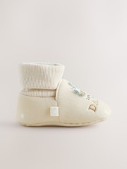 Neutral I Love Mummy/Daddy Baby Sock Top Bootie Shoes (0-18mths) - Image 4 of 7
