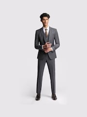 Ted Baker Tailoring Prem Charcoal Grey Panama Slim Suit Jacket - Image 2 of 5