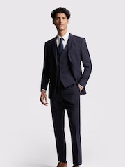 Ted Baker Tailoring premium marineblauw Panama slim fit kostuumjasje - Image 2 of 6
