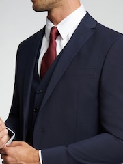 Ted Baker Tailoring premium marineblauw Panama slim fit kostuumjasje - Image 4 of 6