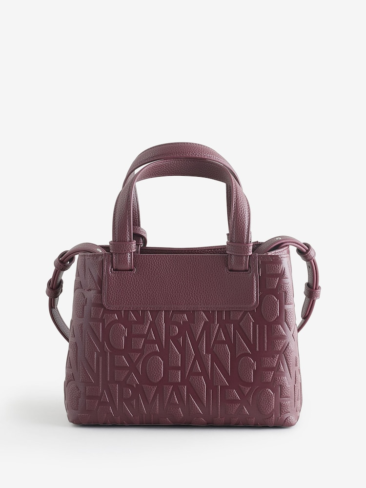 Armani Exchange Burgundy Red Logo Tote Bag - Imagen 2 de 6