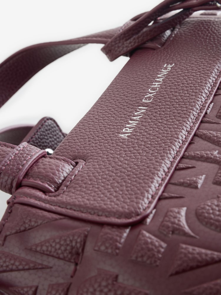 Armani Exchange Burgundy Red Logo Tote Bag - Imagen 6 de 6