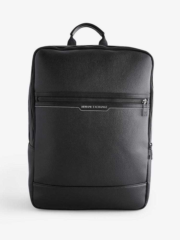 Armani Exchange Logo Black Backpack - Image 1 of 6 Armani Exchange Logo Black Backpack - Image 1 of 6