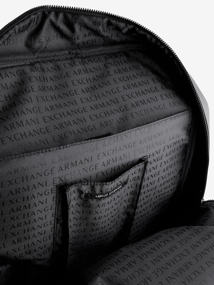 Armani Exchange Logo Black Backpack - Image 6 of 6