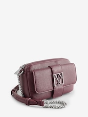 Armani Exchange Burgundy Red Logo Cross-Body Bag - Image 3 of 5