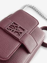 Armani Exchange Burgundy Red Logo Cross-Body Bag - Image 4 of 5