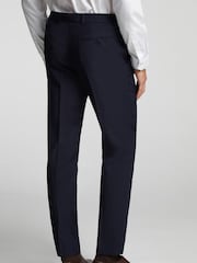 Ted Baker Tailoring Premium Navy Blue Panama Slim Suit Trousers - Image 2 of 4