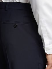 Ted Baker Tailoring Premium Navy Blue Panama Slim Suit Trousers - Image 4 of 4