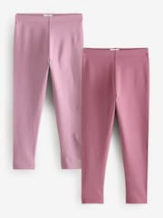 Pink/Purple Leggings Trousers 2 Pack - Image 1 of 3