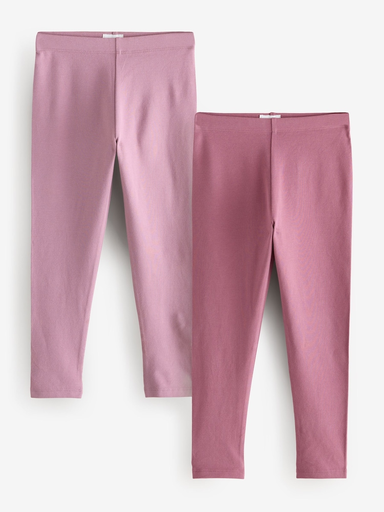 Pink/Purple Leggings Trousers 2 Pack - Image 1 of 3