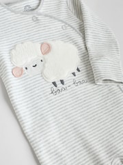 Grey Baby Popper Sleepsuits 3 Pack - Image 9 of 12