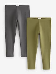 Khaki Green Leggings Trousers 2 Pack - Image 1 of 3