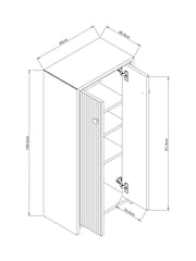 Natural Rib Kendrick Storage Console Cabinet - Image 5 of 12