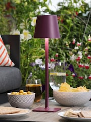 Dar Lighting Satin Purple Derrick Rechargeable Outdoor USB Table Lamp - Image 1 of 8