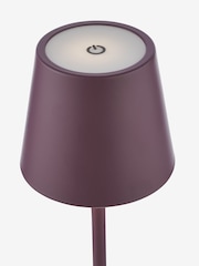 Dar Lighting Satin Purple Derrick Rechargeable Outdoor USB Table Lamp - Image 6 of 8