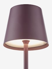 Dar Lighting Satin Purple Derrick Rechargeable Outdoor USB Table Lamp - Image 7 of 8