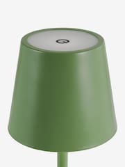 Dar Lighting Satin Green Derrick Rechargeable Outdoor USB Table Lamp - Image 6 of 8