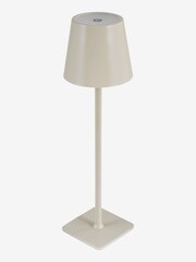 Dar Lighting Satin Grey Derrick Rechargeable Outdoor USB Table Lamp - Image 5 of 8
