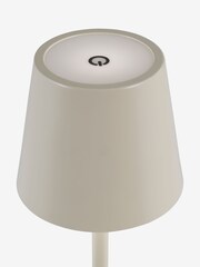 Dar Lighting Satin Grey Derrick Rechargeable Outdoor USB Table Lamp - Image 6 of 8
