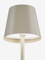 Dar Lighting Satin Grey Derrick Rechargeable Outdoor USB Table Lamp - Image 7 of 8